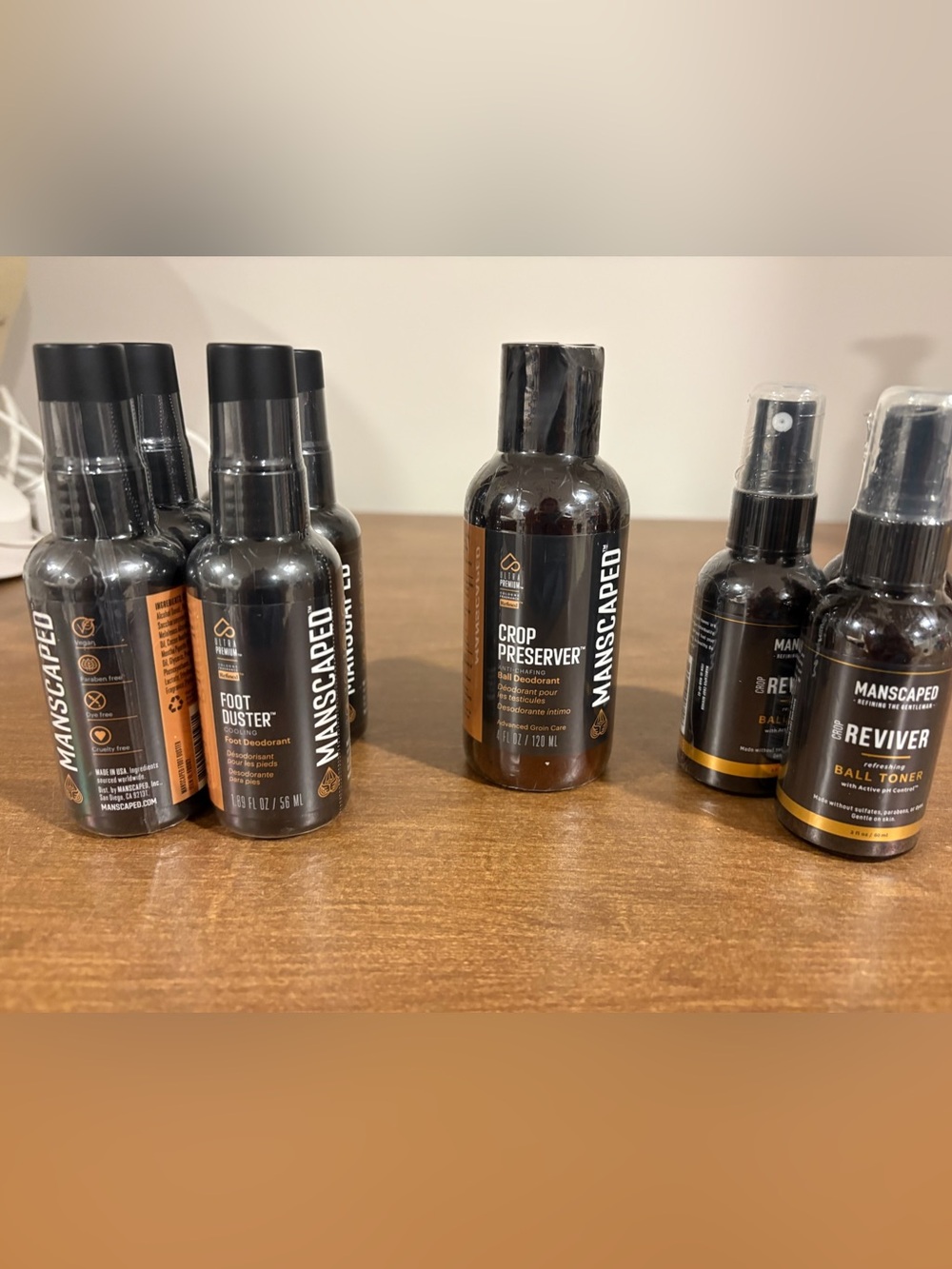 Manscaped Bundle (Foot Duster, Crop Preserver, and Crop Reviver) - 8 pieces NWT